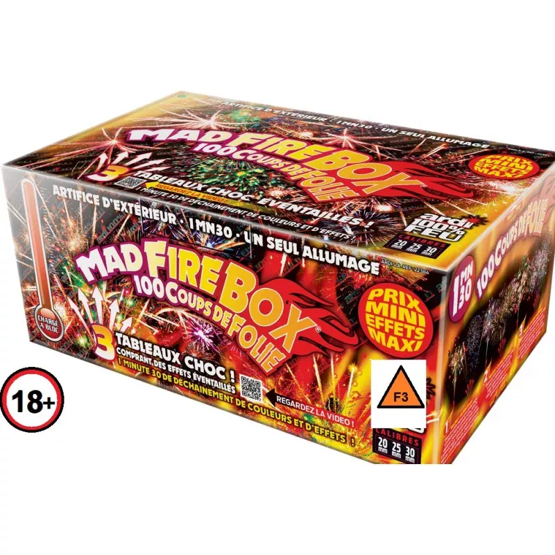 Feu d'artifice portable automatique MAD FIRE BOX de la marque Ardi Feu d'artifice portable automatique MAD FIRE BOX de la marque Ardi