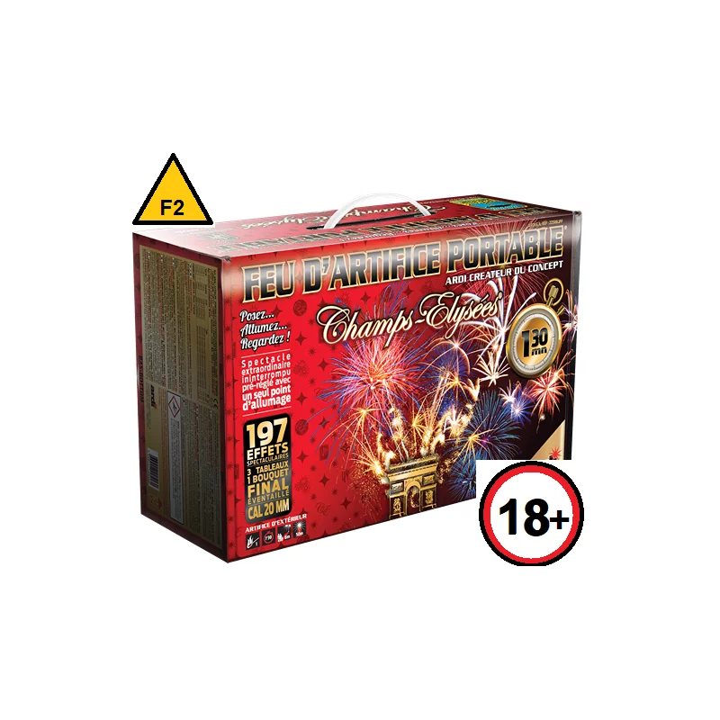 FEU D'ARTIFICE AUTOMATIQUE PORTABLE® CHAMPS-ÉLYSÉES® 1MIN30 LPF de la marque ardi