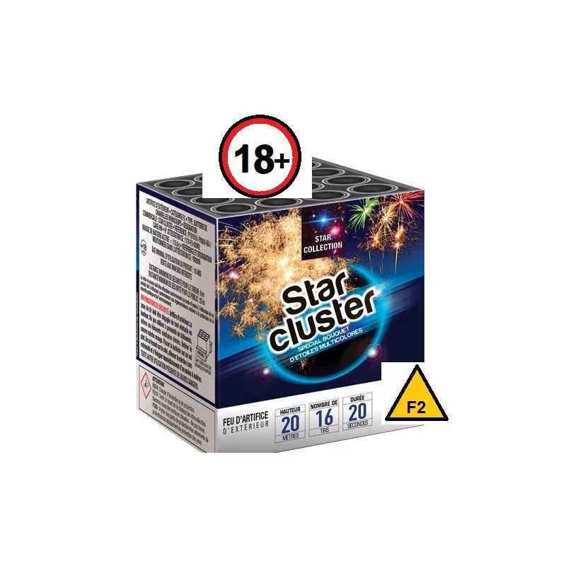 Star Cluster, batterie d'artifice pyragric, multi effets