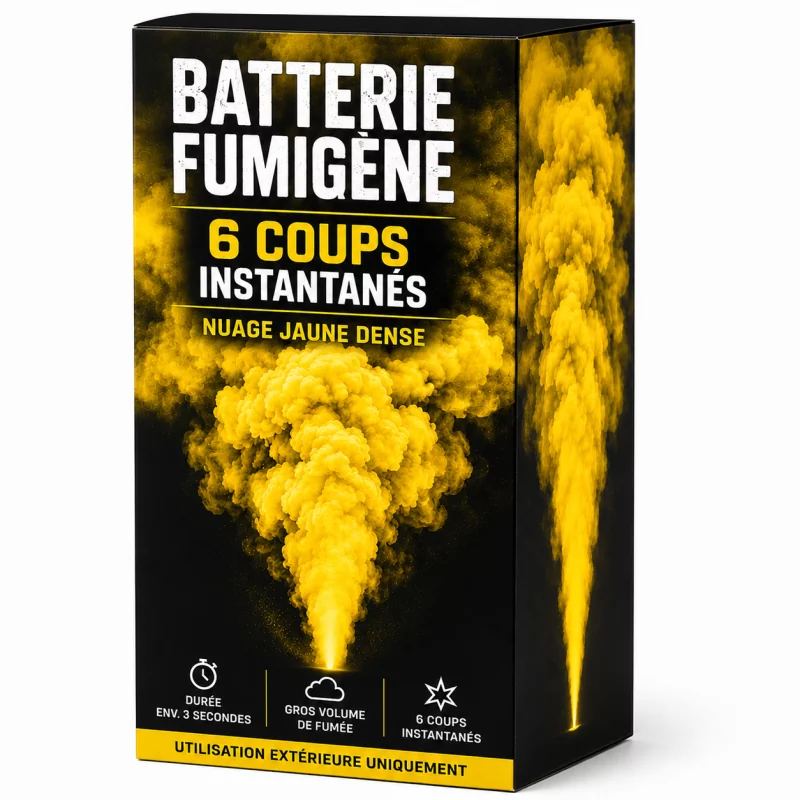 Fumigène Aérien Jaune en Batterie