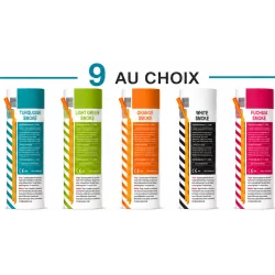 Tubes fumigènes électriques couleur turquoise vert orange fuchsia blanc flash pour mariage et événements