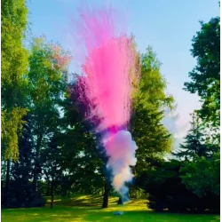 batterie de fumigène aérien rose
