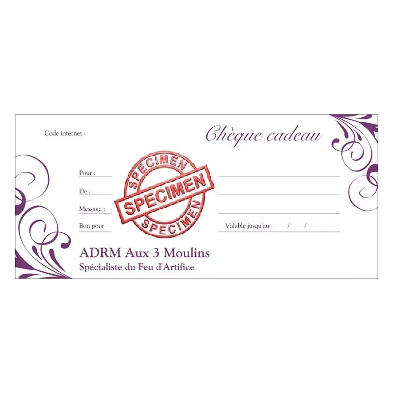 Chèque Cadeau 50 € Chèque Cadeau 50 €